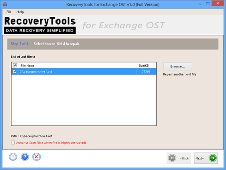 Exchange OST Mail Recovery Software software